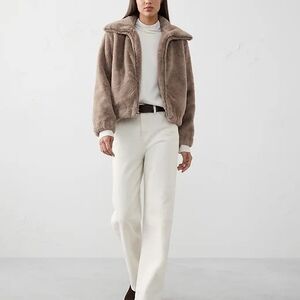 Banana Republic Cozy Brown Teddy Jacket